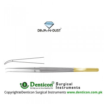 Diam-n-Dust™ Micro Suturing Forcep Curved - With Counter Balance Stainless Steel, 15 cm - 6" 